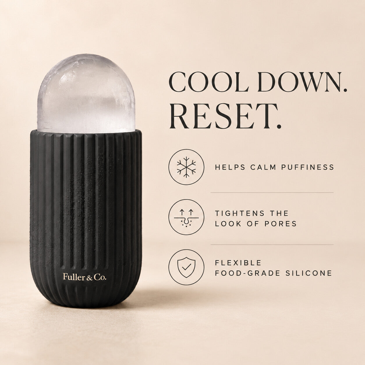 Fuller & Co. Chill Face Ice Roller — benefits overview