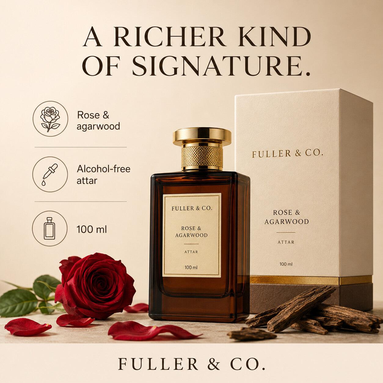 Fuller & Co. Rose & Agarwood Attar — benefits overview