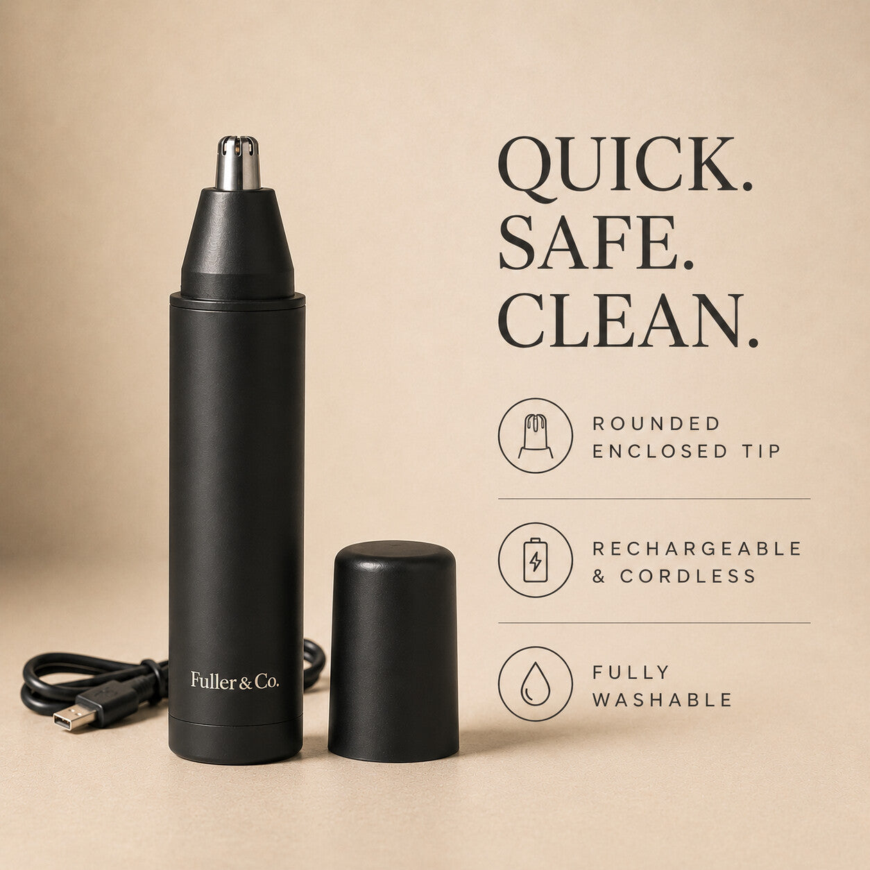 Fuller & Co. Nose & Ear Trimmer — benefits overview