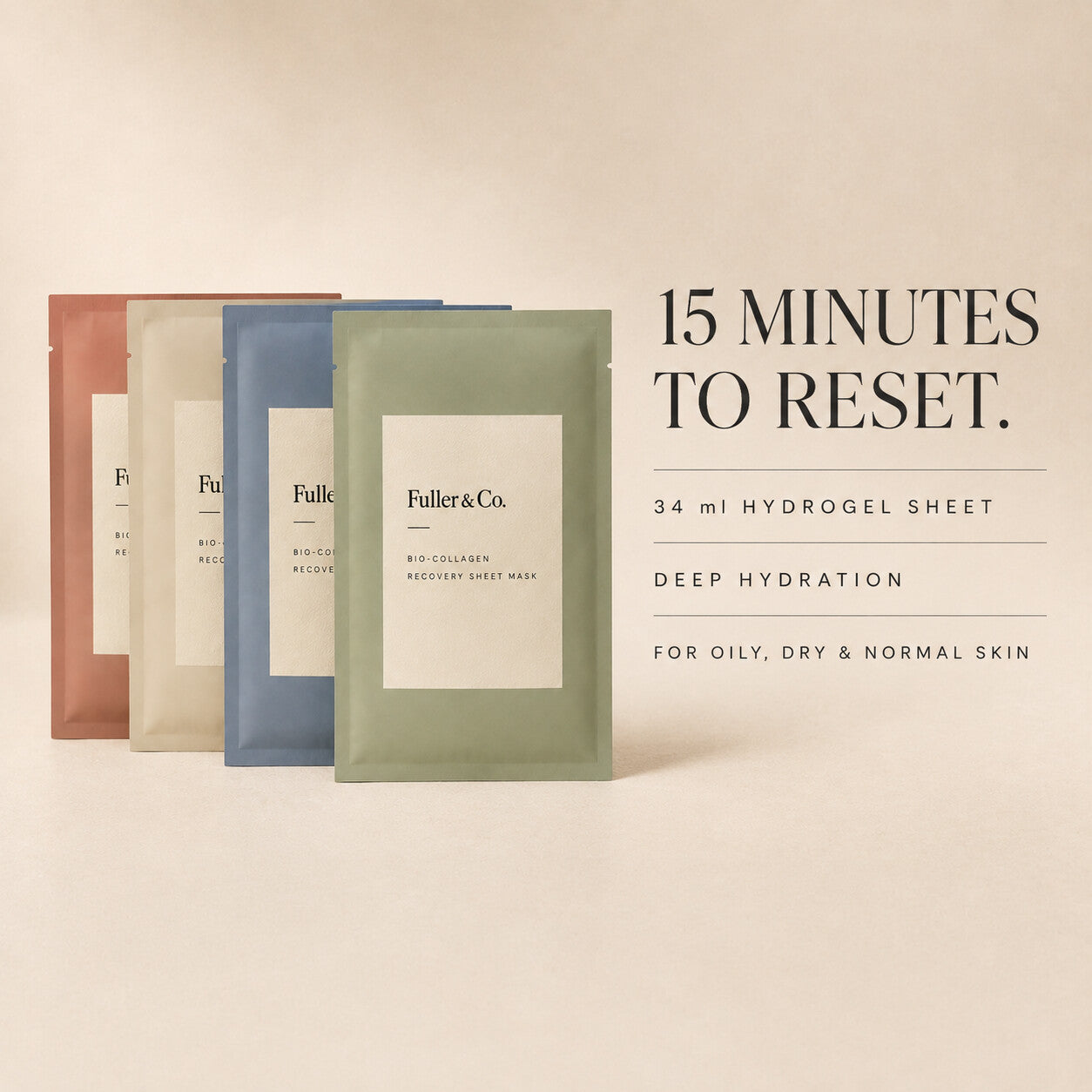 Fuller & Co. Bio-Collagen Sheet Mask — benefits overview