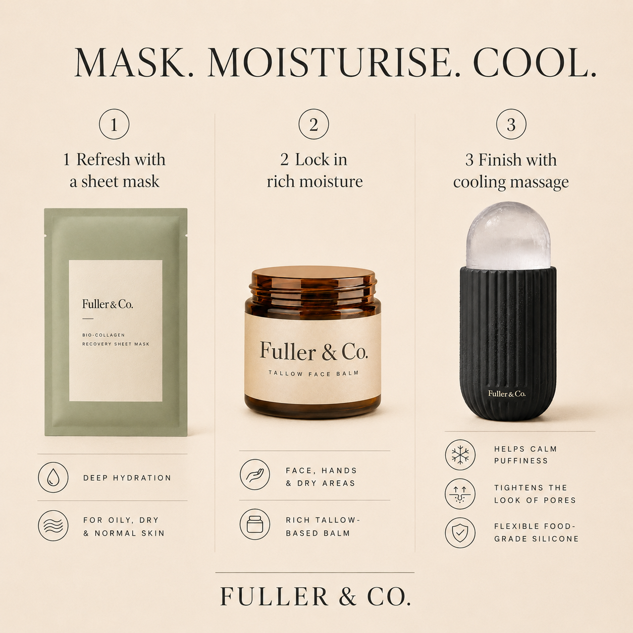 The Complete Face Routine — Mask, Balm & Ice Roller
