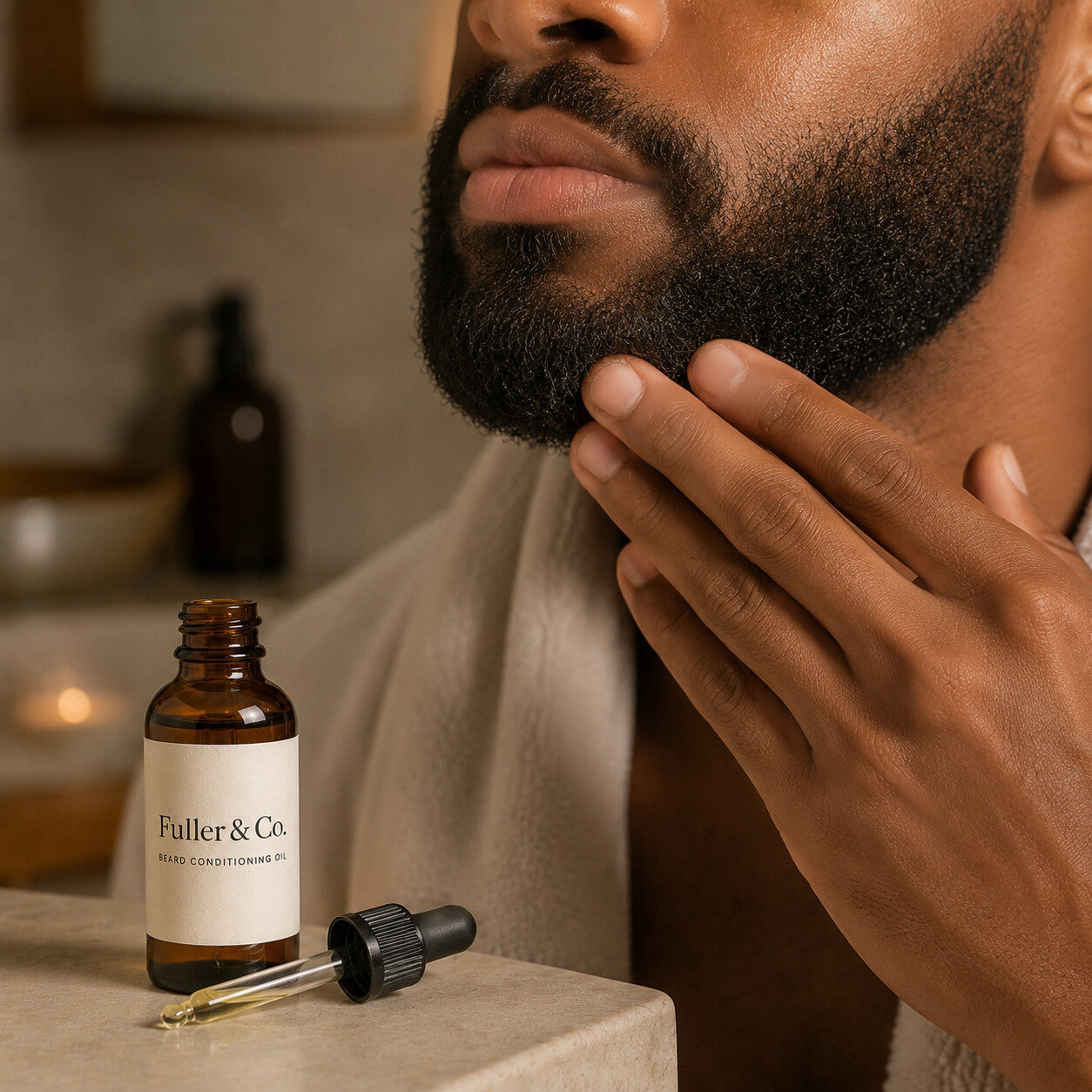 Fuller & Co. Beard Conditioning Oil — lifestyle