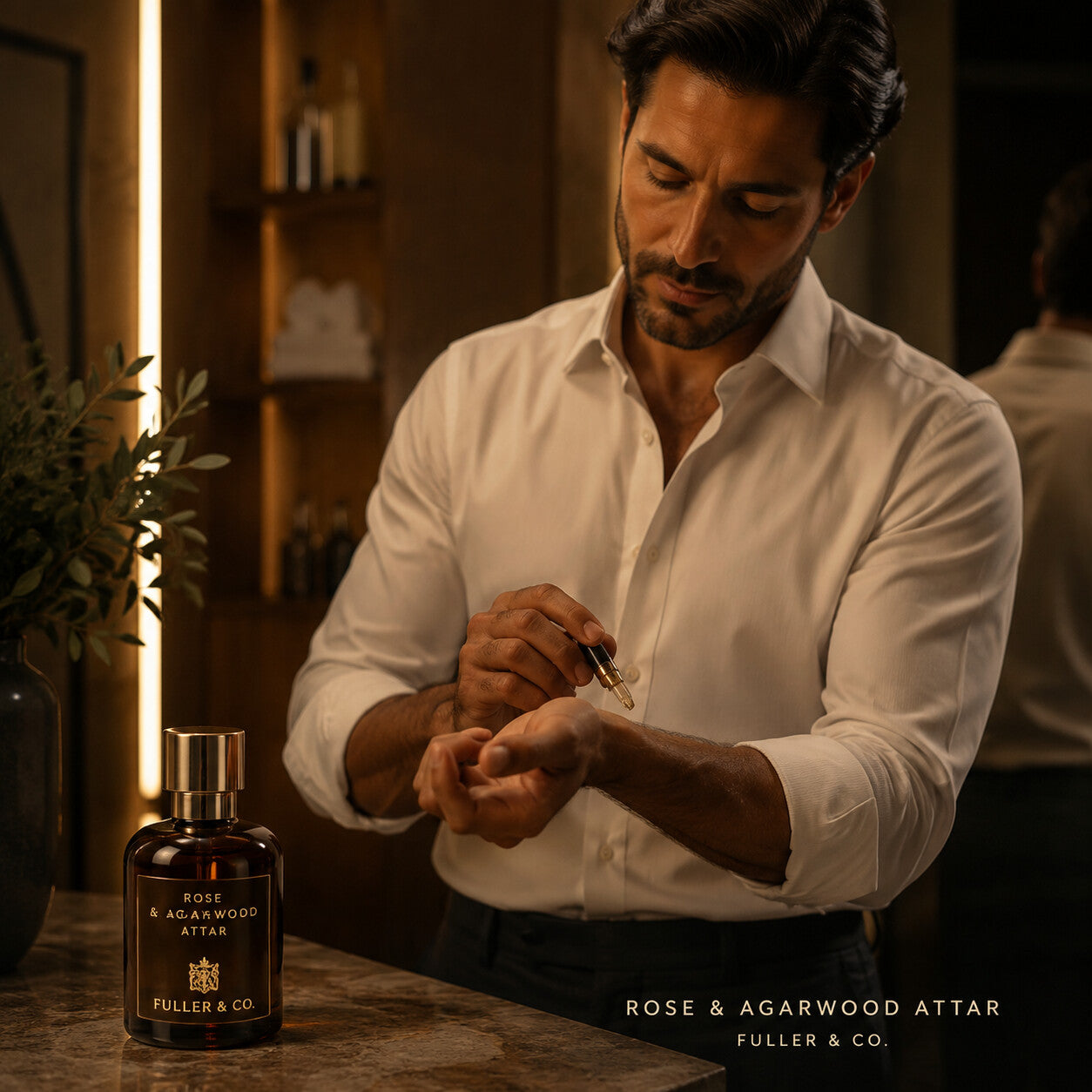 Fuller & Co. Rose & Agarwood Attar — lifestyle
