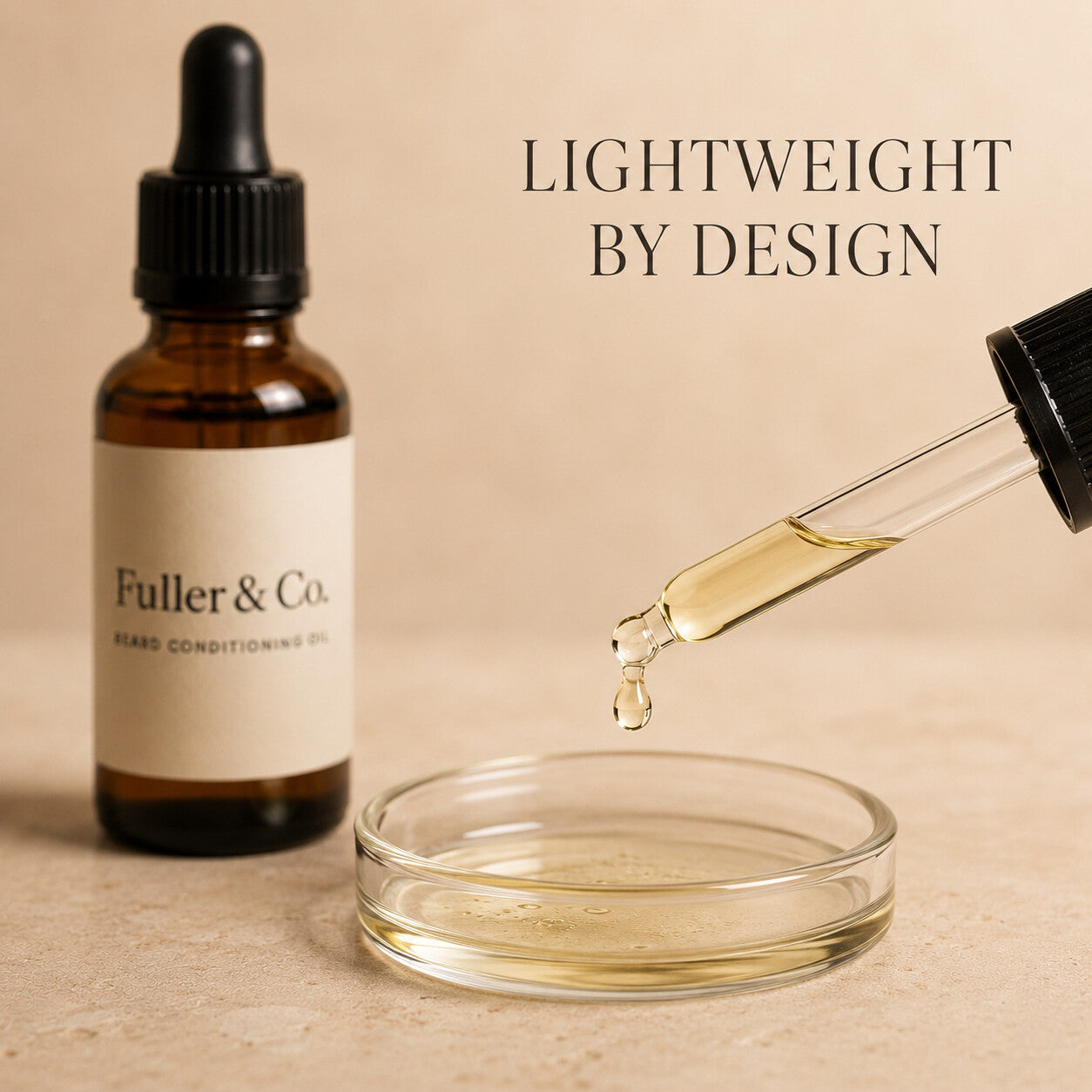 Fuller & Co. Beard Conditioning Oil — texture detail